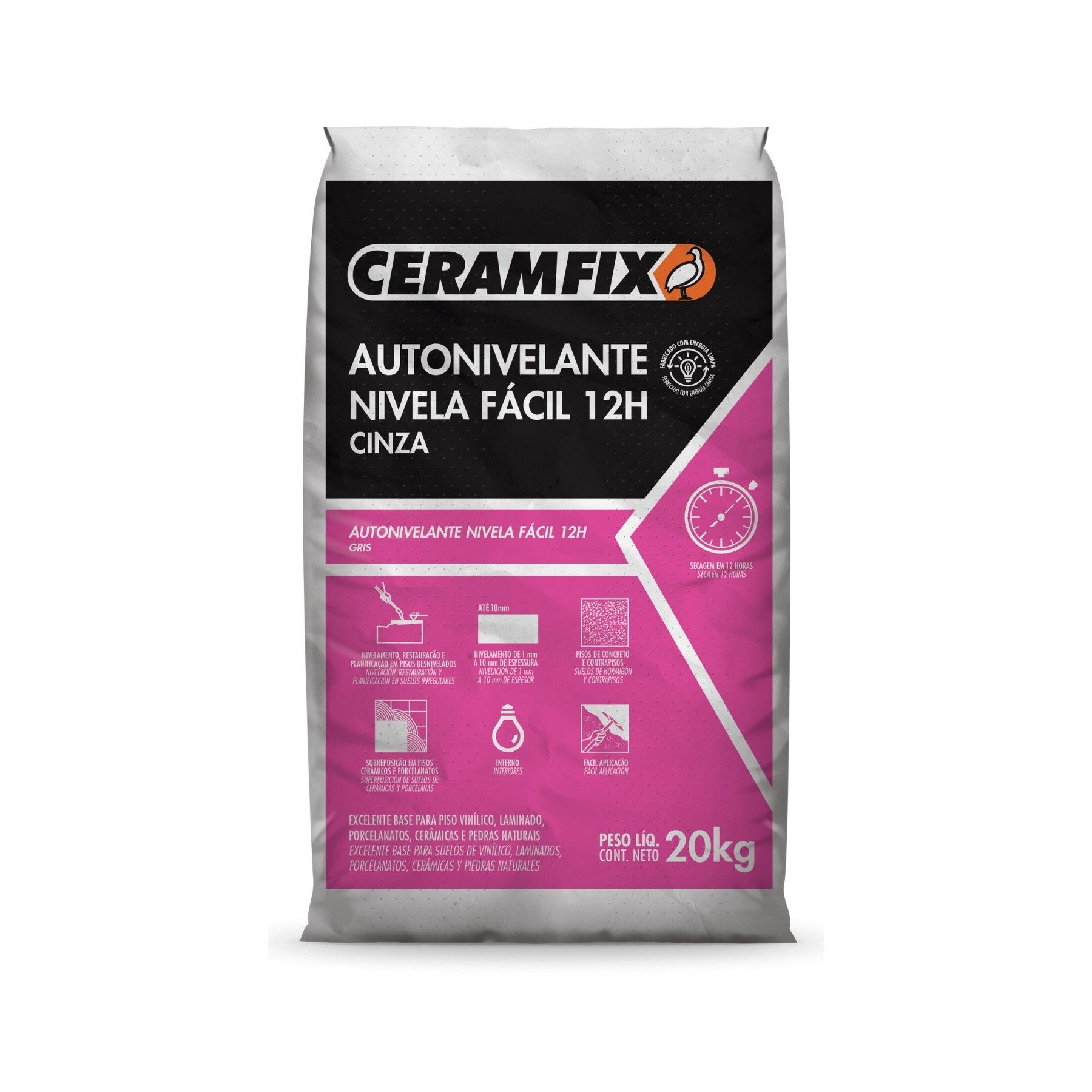 Autonivelante Nivela Fácil 12H Ceramfix 20kg